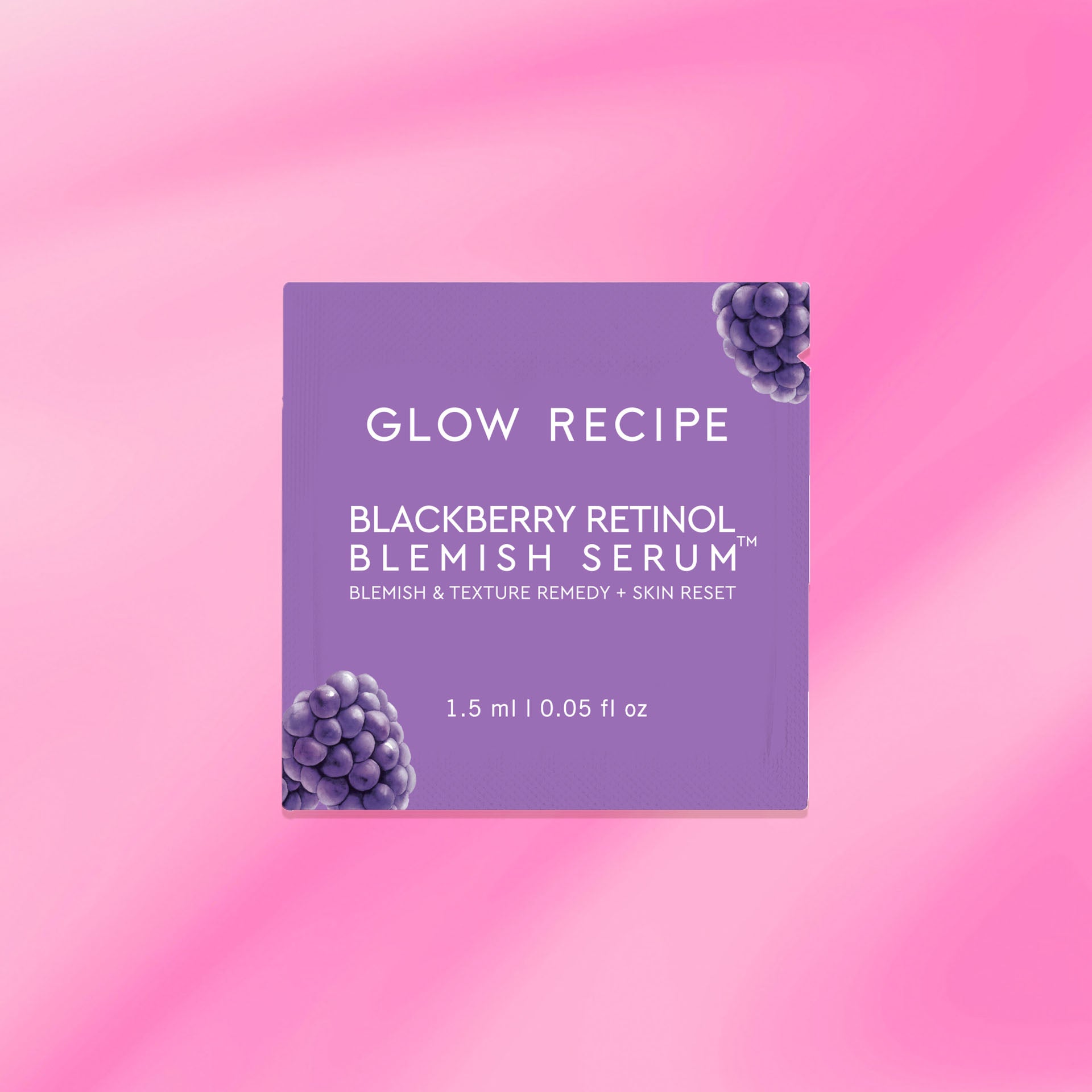 Glow Recipe Blackberry Retinol Blemish Serum single-use sachet packet