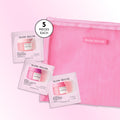 Glow Recipe Korean Toner Pad Trial & Travel Kit with pink mesh zip pouch and 15 toner pad sachets