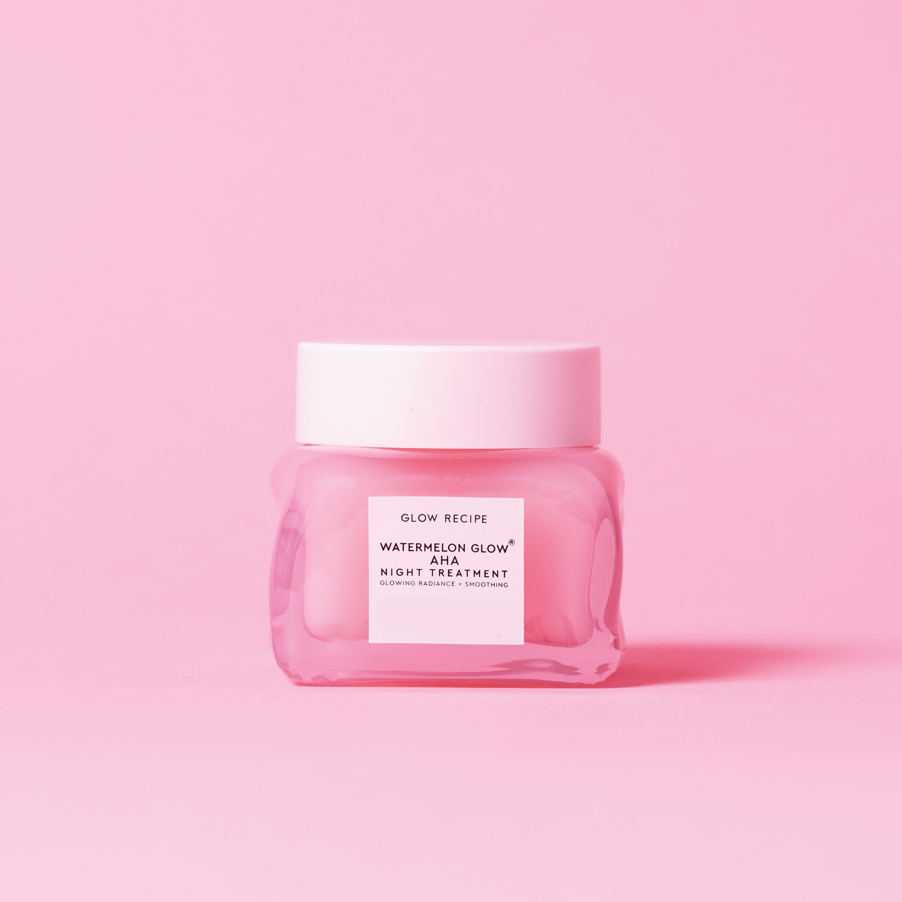 Glow Recipe Watermelon Glow AHA Night Treatment shown in its mini size, ideal for travel or trying the overnight formula.