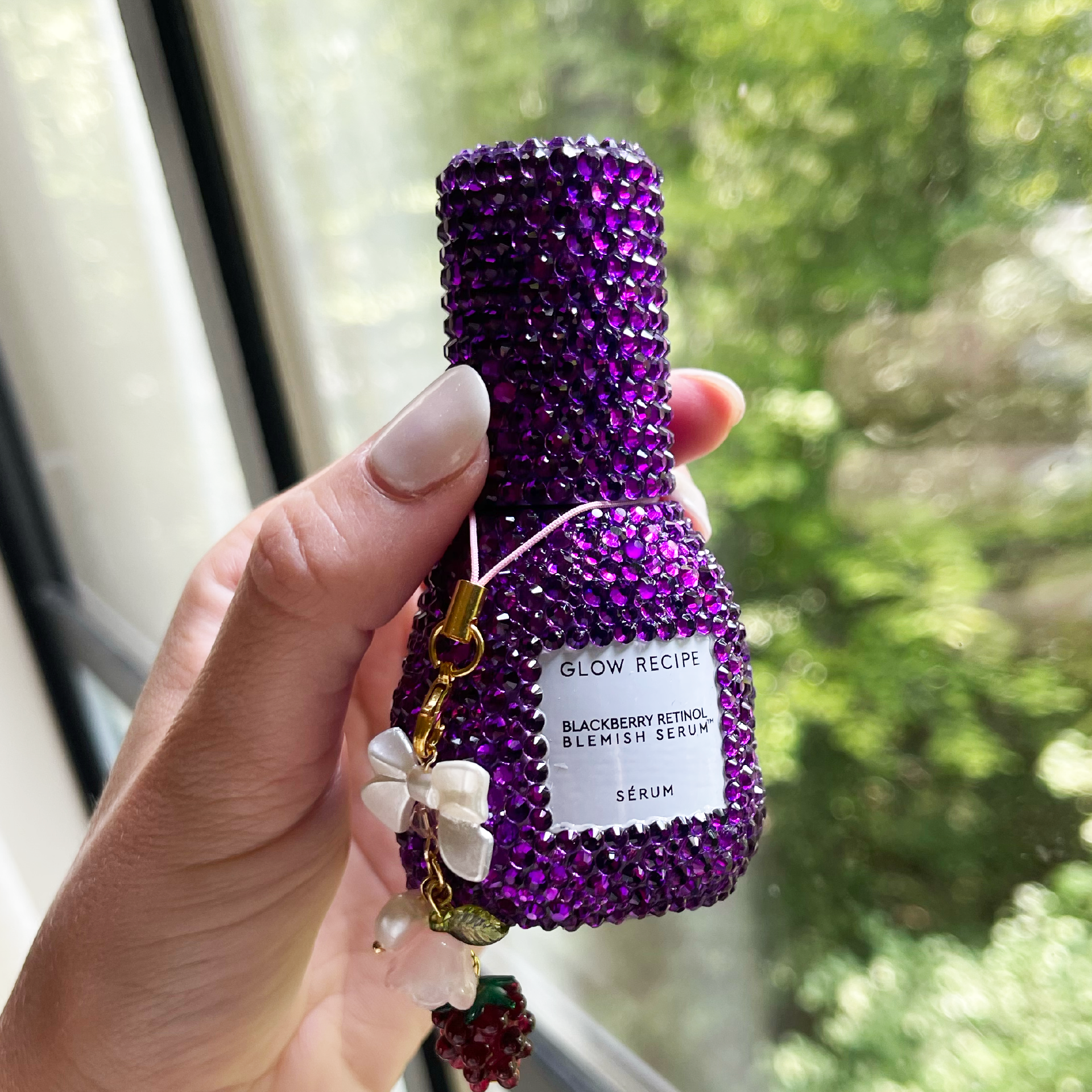 Glow Recipe Blackberry Retinol Blemish Serum shown in its limited-edition Bedazzled launch packaging design.