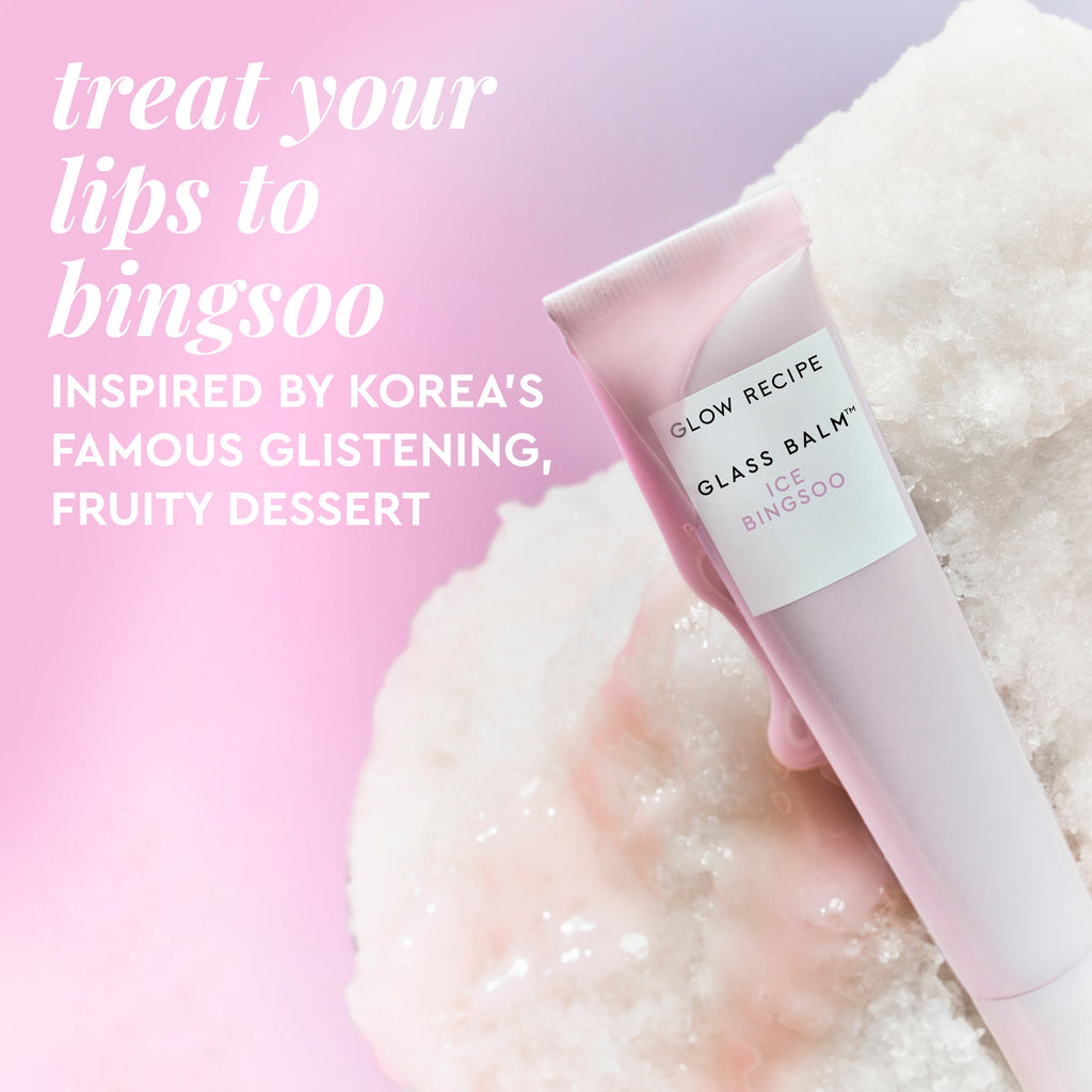 Second Bingsoo dessert-inspired graphic paired with Glass Balm in Ice Bingsoo, the clear no-tint shade.