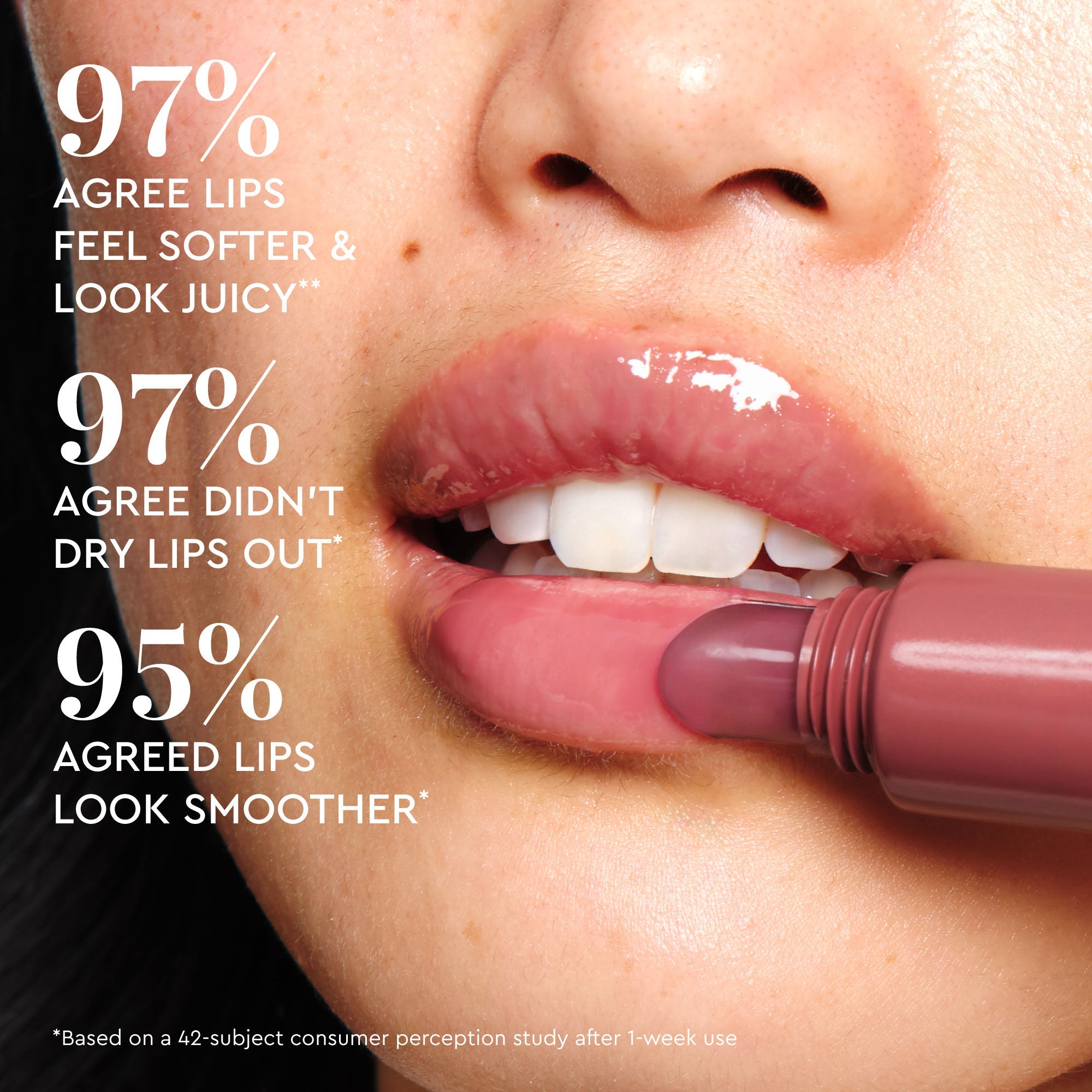 Claim infographic for Glass Balm in Fig Bingsoo listing its 12-hour hydration and glass-like glow benefits.