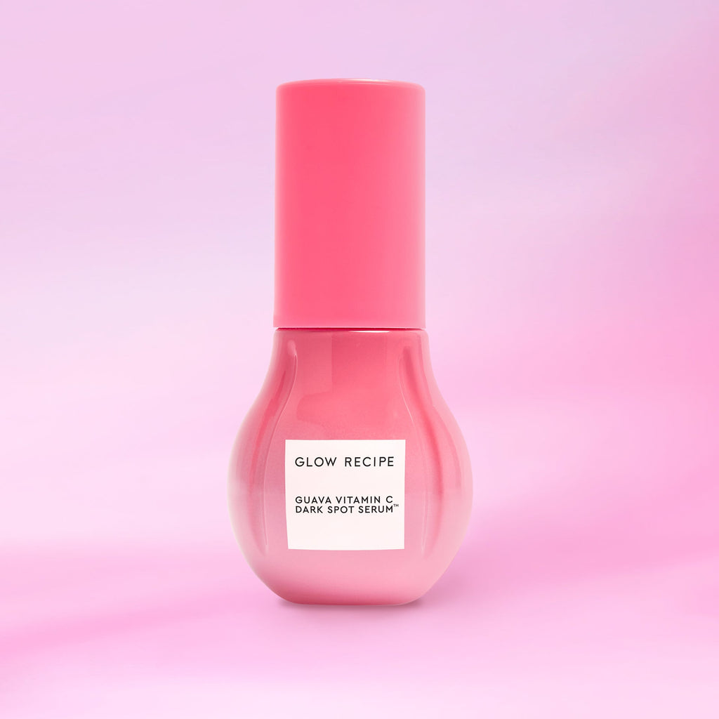 Glow Recipe Guava Vitamin C Dark Spot Serum shown in its travel-friendly 15ml mini size.
