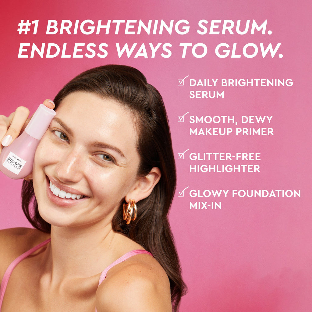 Glow Recipe Korean Glow Ritual Kit infographic featuring the Watermelon Glow Niacinamide Dew Drops included in the set