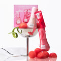 Glow Recipe Best of Dew & Hues Kit lifestyle image showcasing the tinted Dew Drops, Dewy Flush, and Glass Balm trio