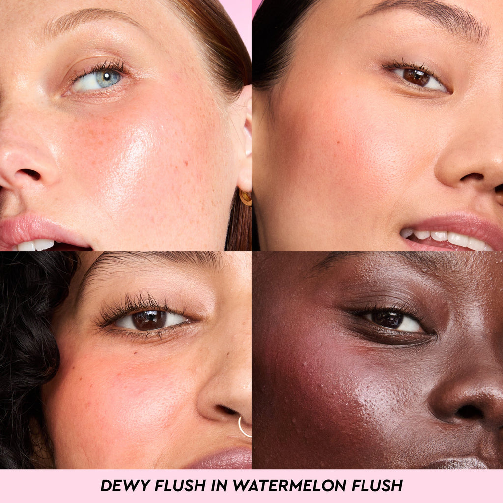 Infographic slide showcasing the Mini Hue Drops Sun Glow for a warm, all-over tinted glow.