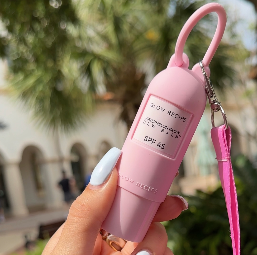 Glow Recipe Dew Balm Keychain, mini balm charm accessory