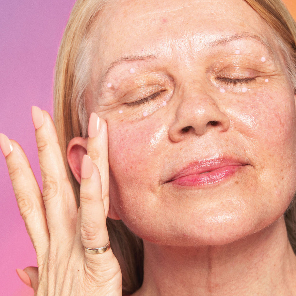 Glow Recipe Guava Vitamin C Bright-Eye Gel Cream shown to highlight its lightweight, quick-absorbing gel texture.
