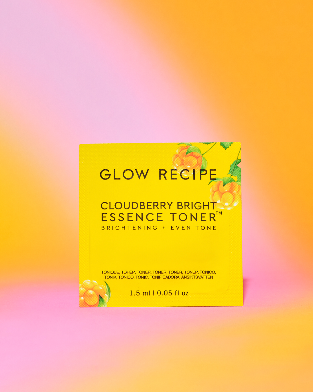 Glow Recipe Cloudberry Bright Essence Toner single-use sachet packet