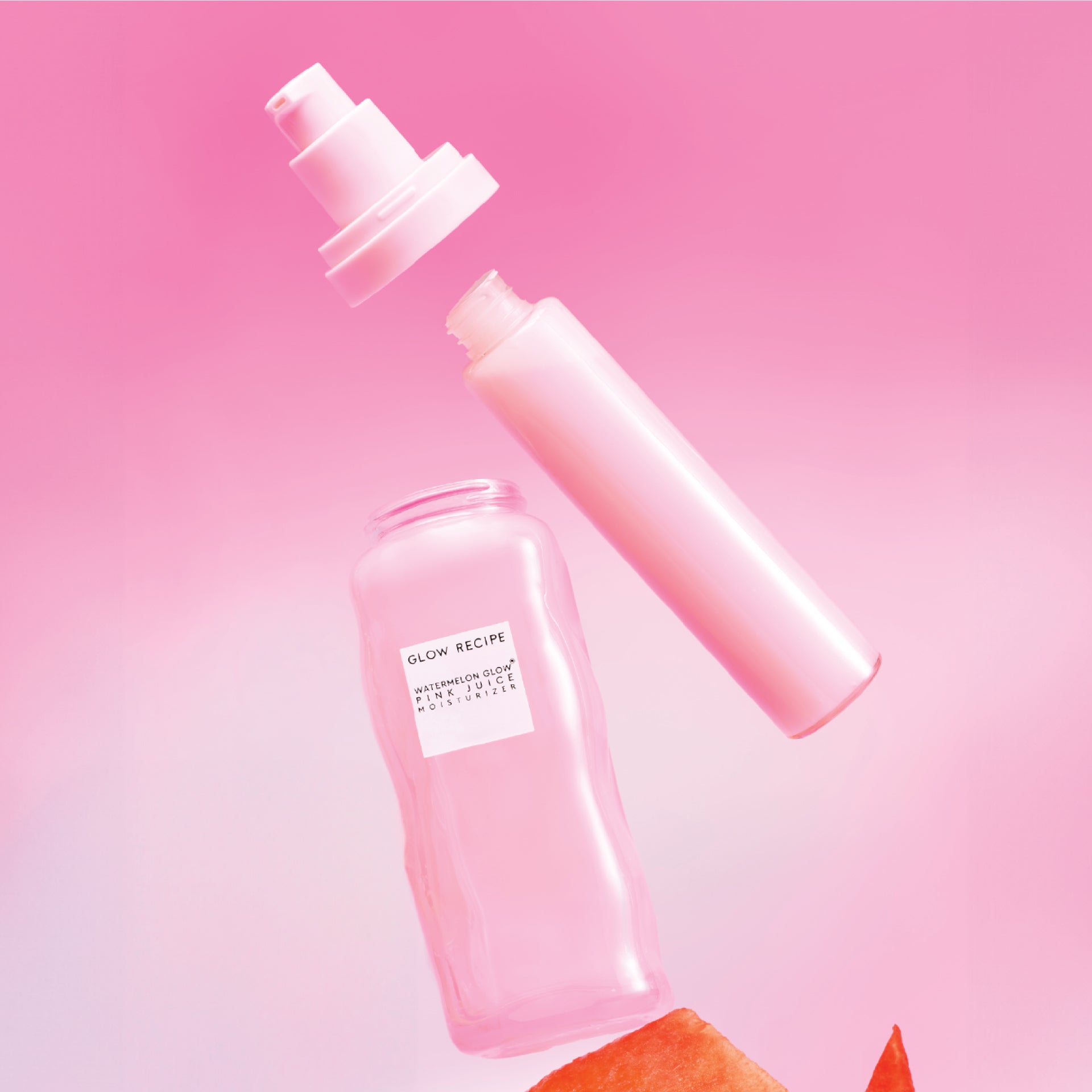 A photo of the Glow Recipe Watermelon Glow on pink background.