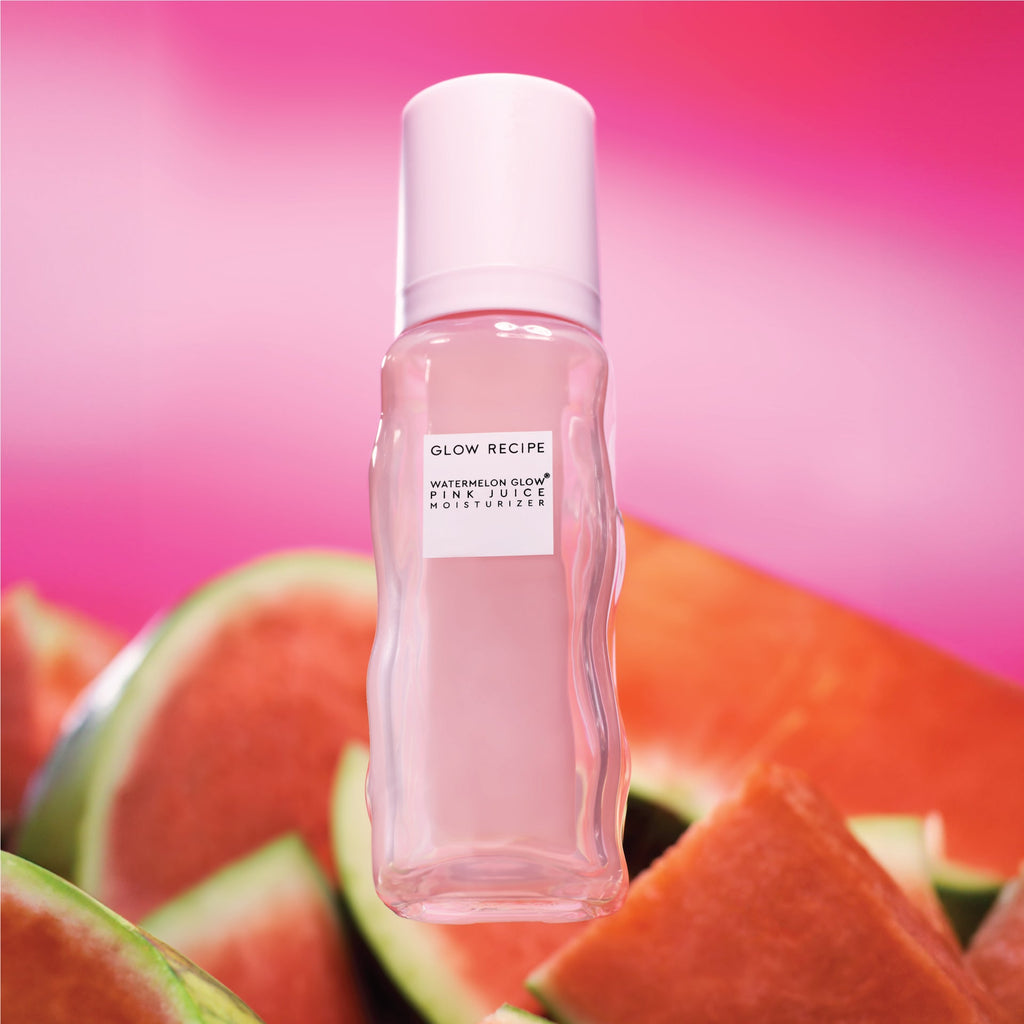 Front-facing product shot of the Watermelon Glow Pink Juice Oil-Free Moisturizer in its Full-Size (50ml) refillable jar.