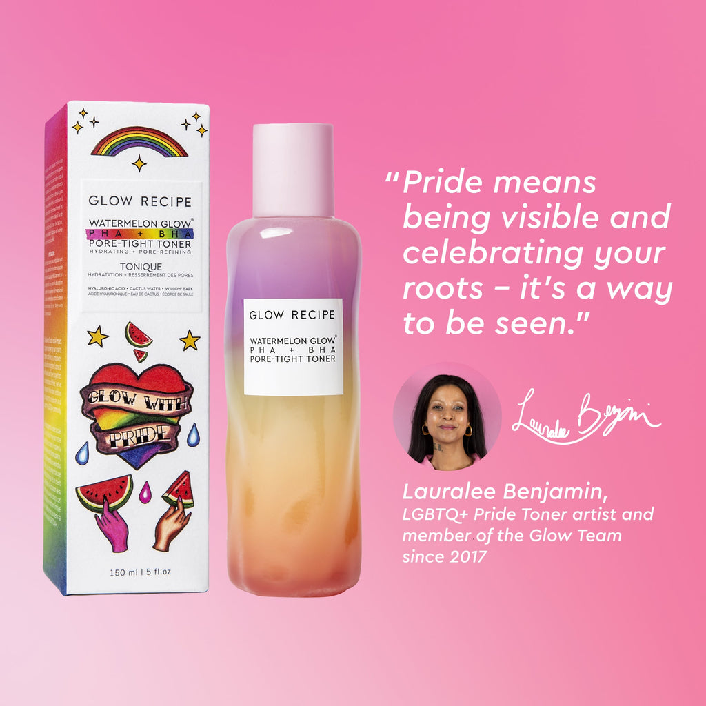 Second Pride Full-Size (150ml) infographic slide detailing how the PHA+BHA blend hydrates while refining pores.