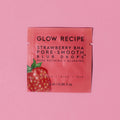 Glow Recipe Strawberry BHA Pore-Smooth Blur Drops packaging on a pink background