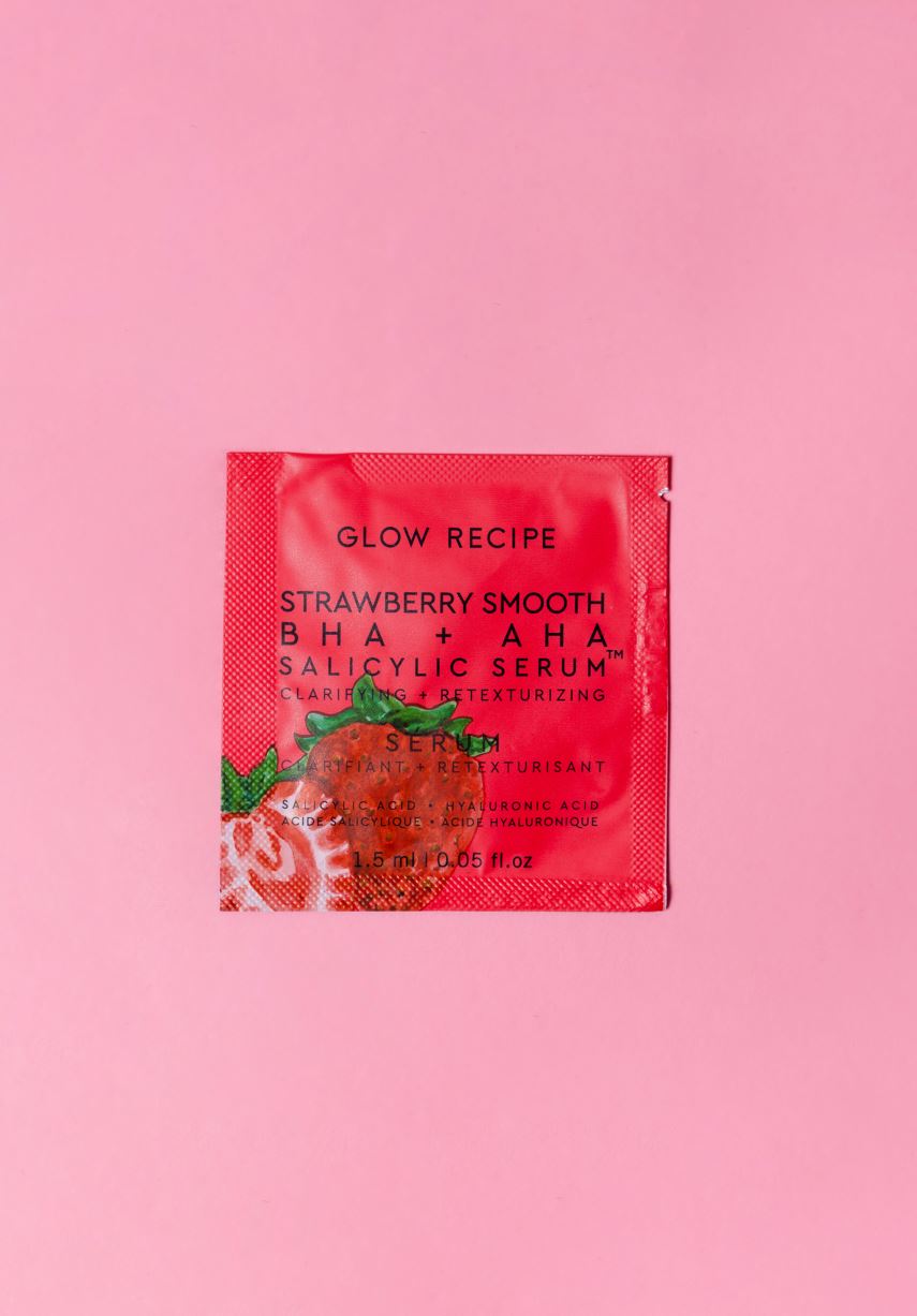 Glow Recipe Strawberry Smooth BHA+AHA Salicylic Serum single-use sachet packet